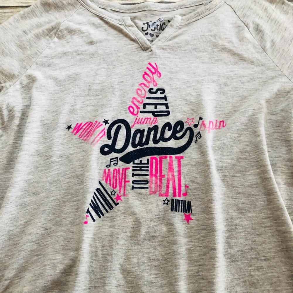 Justice dance 3/quarter sleeve! Size 18